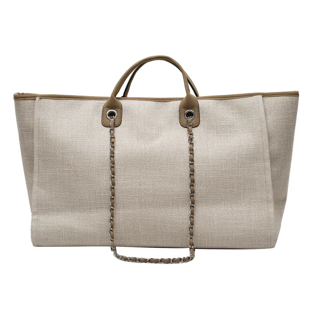 Sac à main en toile de grande capacité pour femme