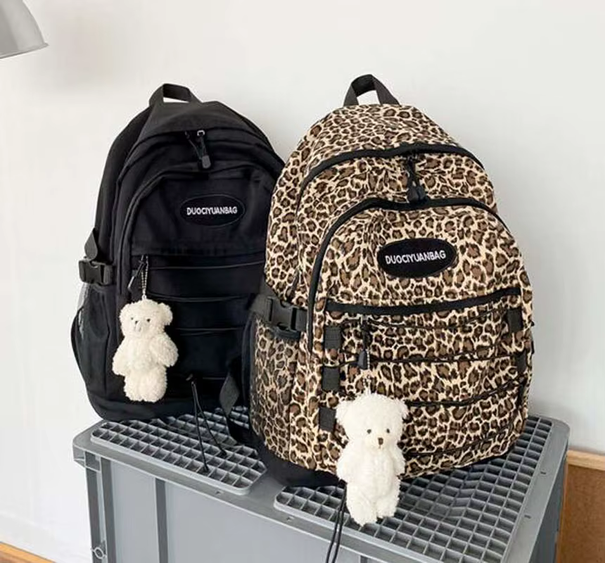 Sac à dos de voyage imprimé léopard pour hommes et femmes