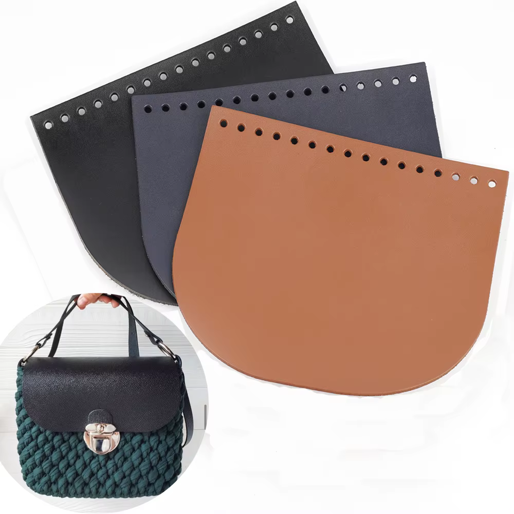 Nouveau sac à bandoulière rabat couverture avec trous de remplacement pour femmes sac à main tricot sac de couture bricolage PU sac en cuir accessoires 3 couleurs