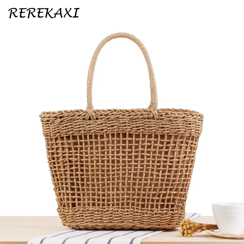 Sac à main bohème en paille pour femmes