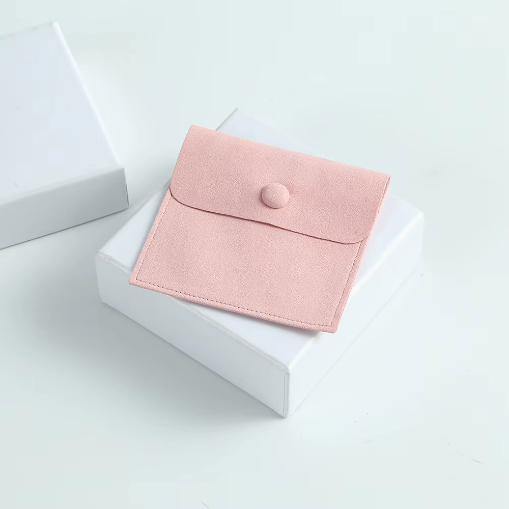 20 pochettes à boutons-pression en microfibre