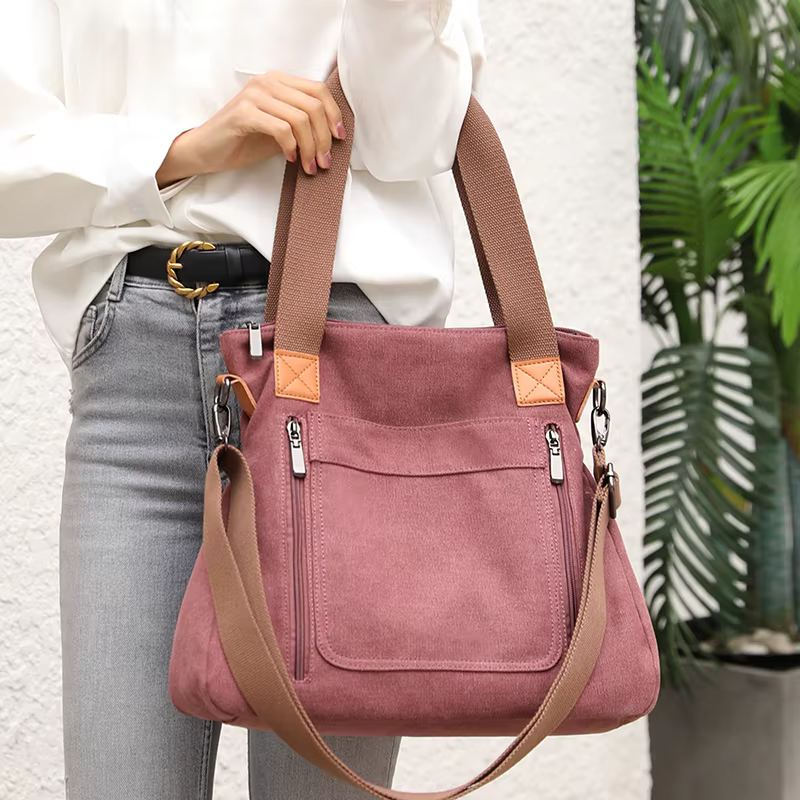Sac à bandoulière en toile pour femme