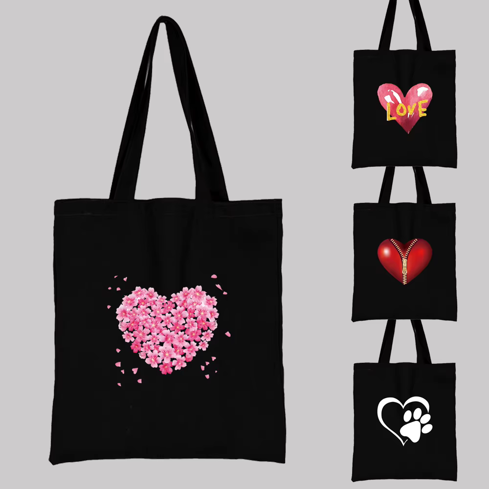 Sacs en toile sac à main pour femmes Shopper sac fourre-tout sac de créateur classique amour coeur modèle série petits