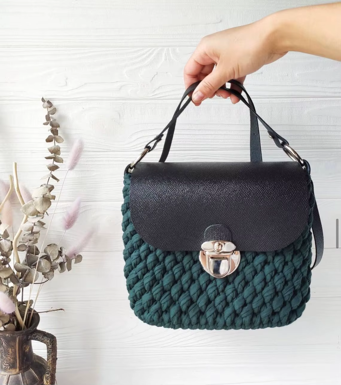 Nouveau sac à bandoulière rabat couverture avec trous de remplacement pour femmes sac à main tricot sac de couture bricolage PU sac en cuir accessoires 3 couleurs