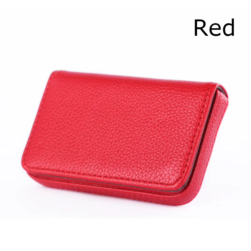 Porte-cartes de visite en cuir PU pour hommes et femmes