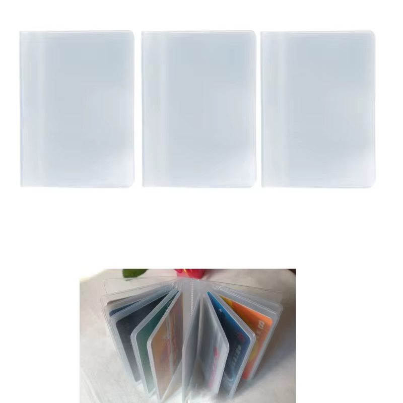Pochette transparente en plastique PVC pour carte de visite