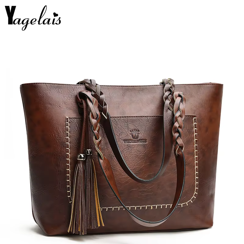 Femmes sacs de messager en cuir quotidien luxe gland