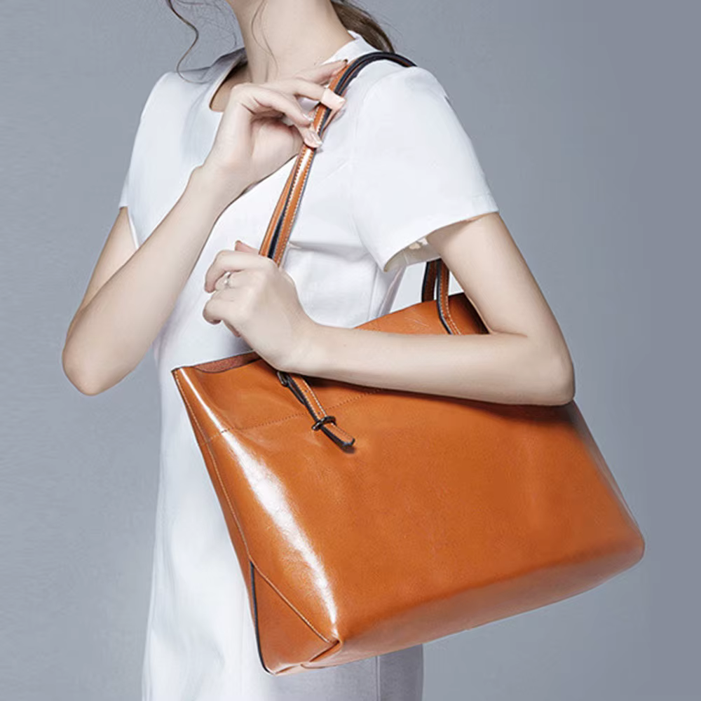 Zency nouveau marron femmes sac à main 100% en cuir véritable femme sac à bandoulière dames noir sac fourre-tout grande capacité sacs à provisions