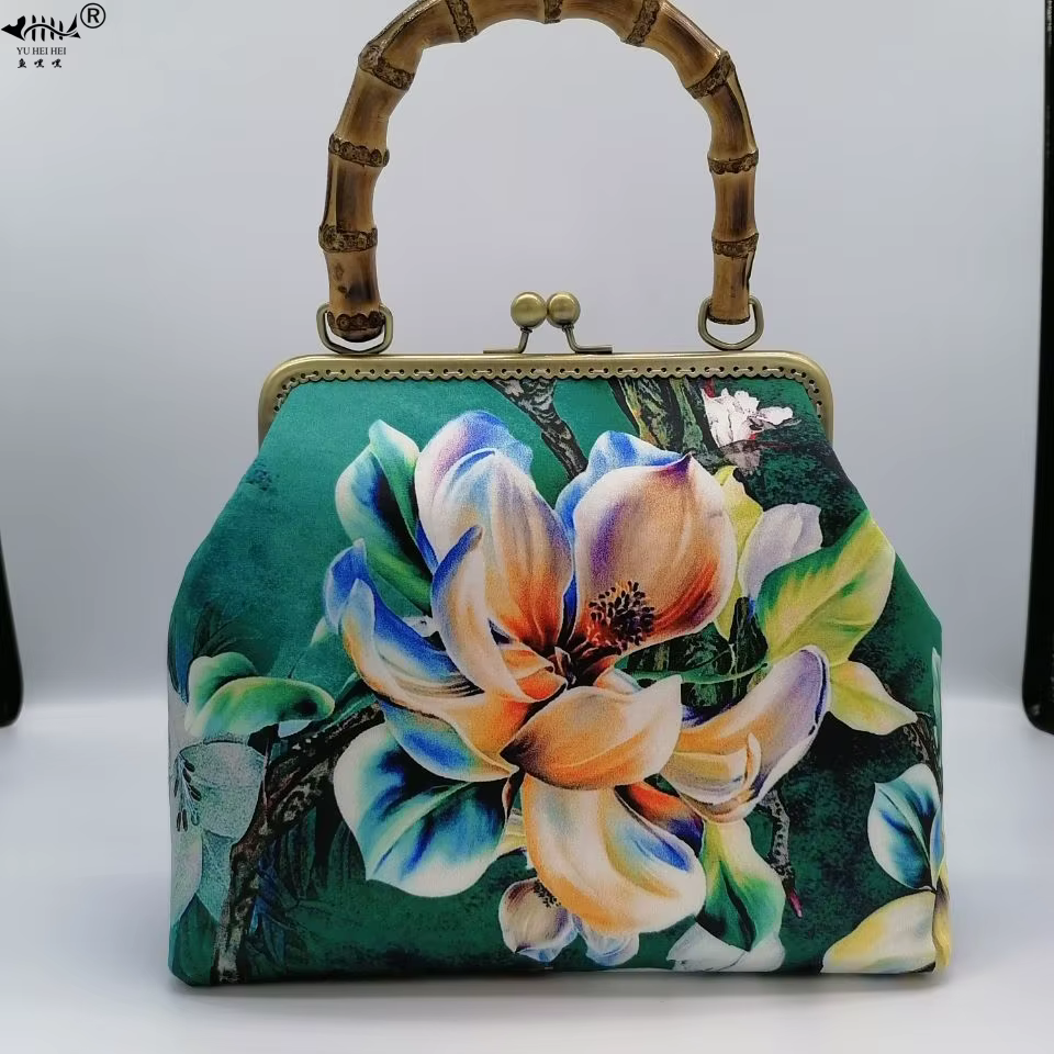 Bois main serrure coquille sacs Vintage sac de créateur femmes épaule sac à bandoulière chaîne fourre-tout