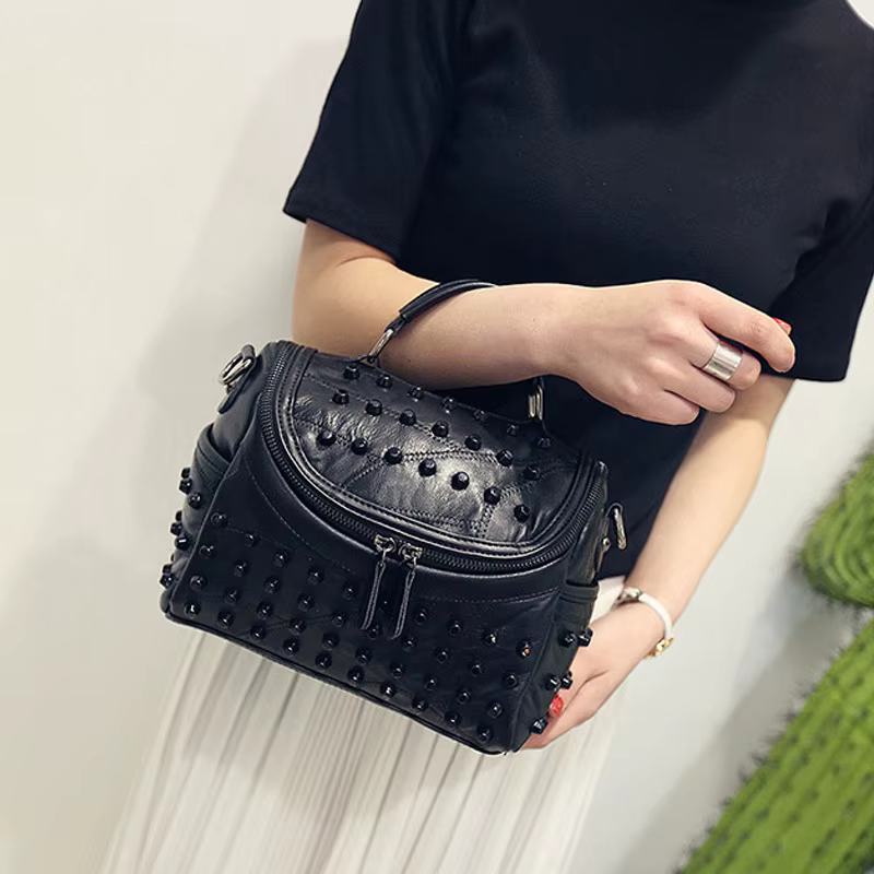 Sacs à main de luxe en cuir de mouton véritable pour femmes