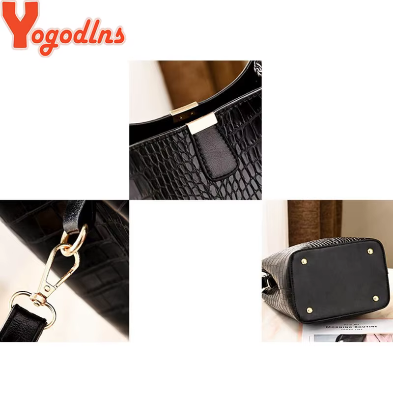 Yogodlns rétro Alligator seau sacs femmes Crocodile sac à main grande capacité sac à bandoulière nouveau sac