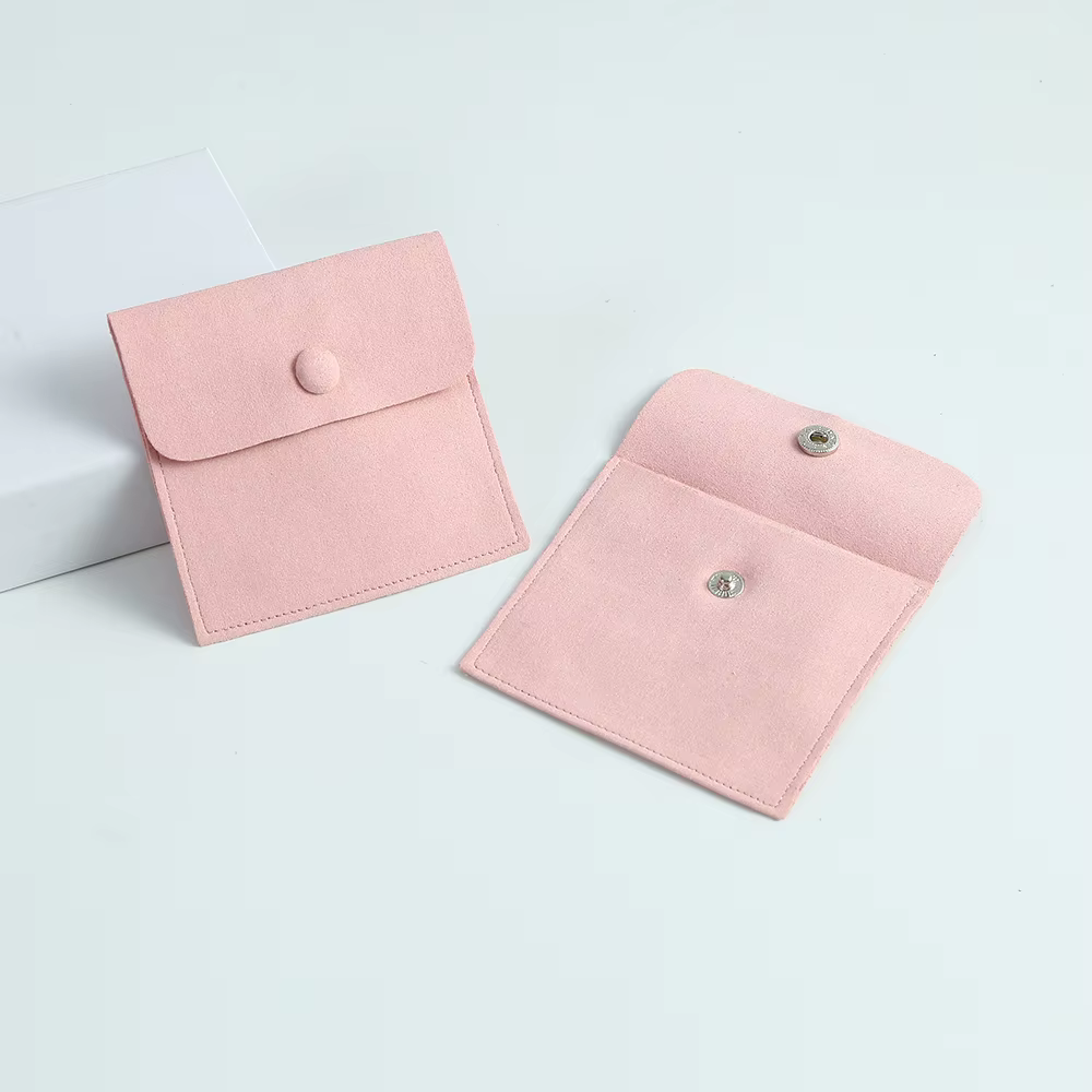 20 pochettes à boutons-pression en microfibre