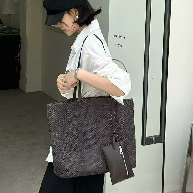 Sac à main tissé de grande capacité de style bohème