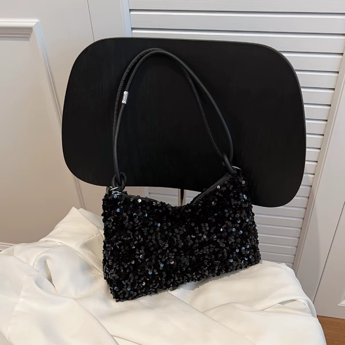 Sac à bandoulière noir Spice Glitter