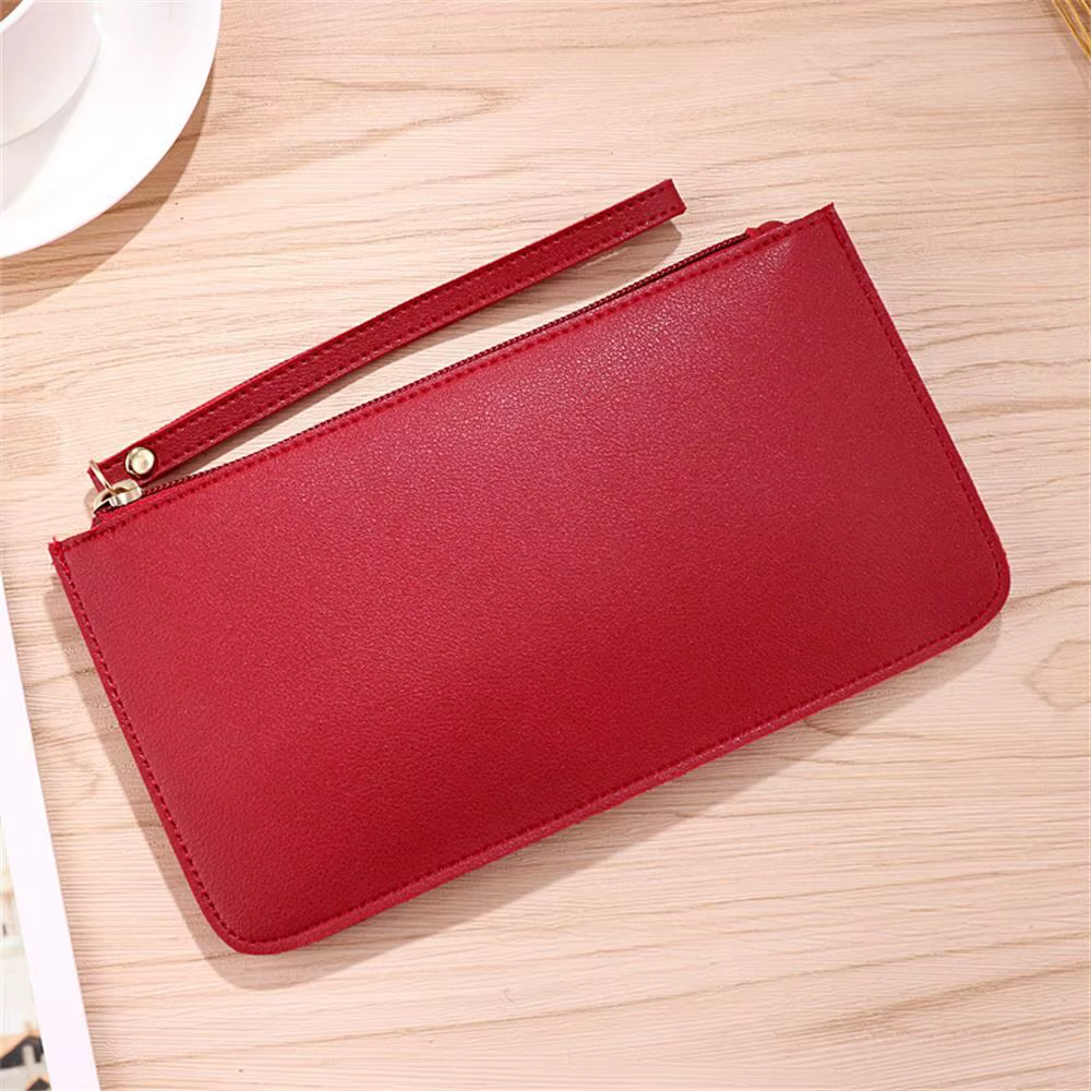 Portefeuilles longs en cuir PU souple pour femmes et filles