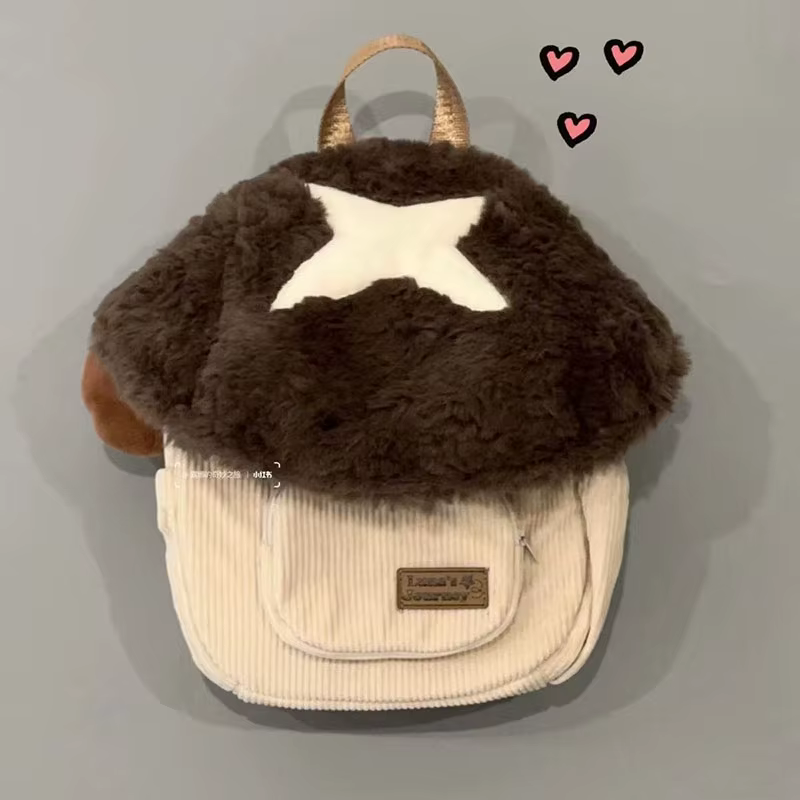 Mode dessin animé champignon sacs à dos pour femmes nouveau automne hiver