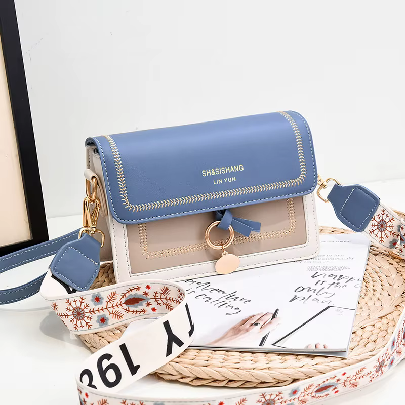 Mini sac carré à rabat Colorblock