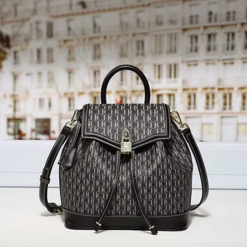 CH femmes sac à dos Vintage or serrure matériel rétro esthétique dames sac trajet court voyage Shopping Date