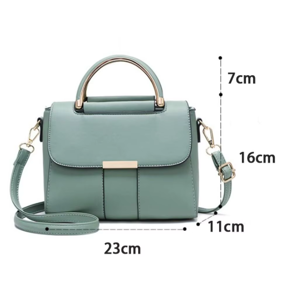 Petit sac à main en cuir PU couleur unie réglable fourre-tout décontracté bandoulière carré sac à bandoulière dame