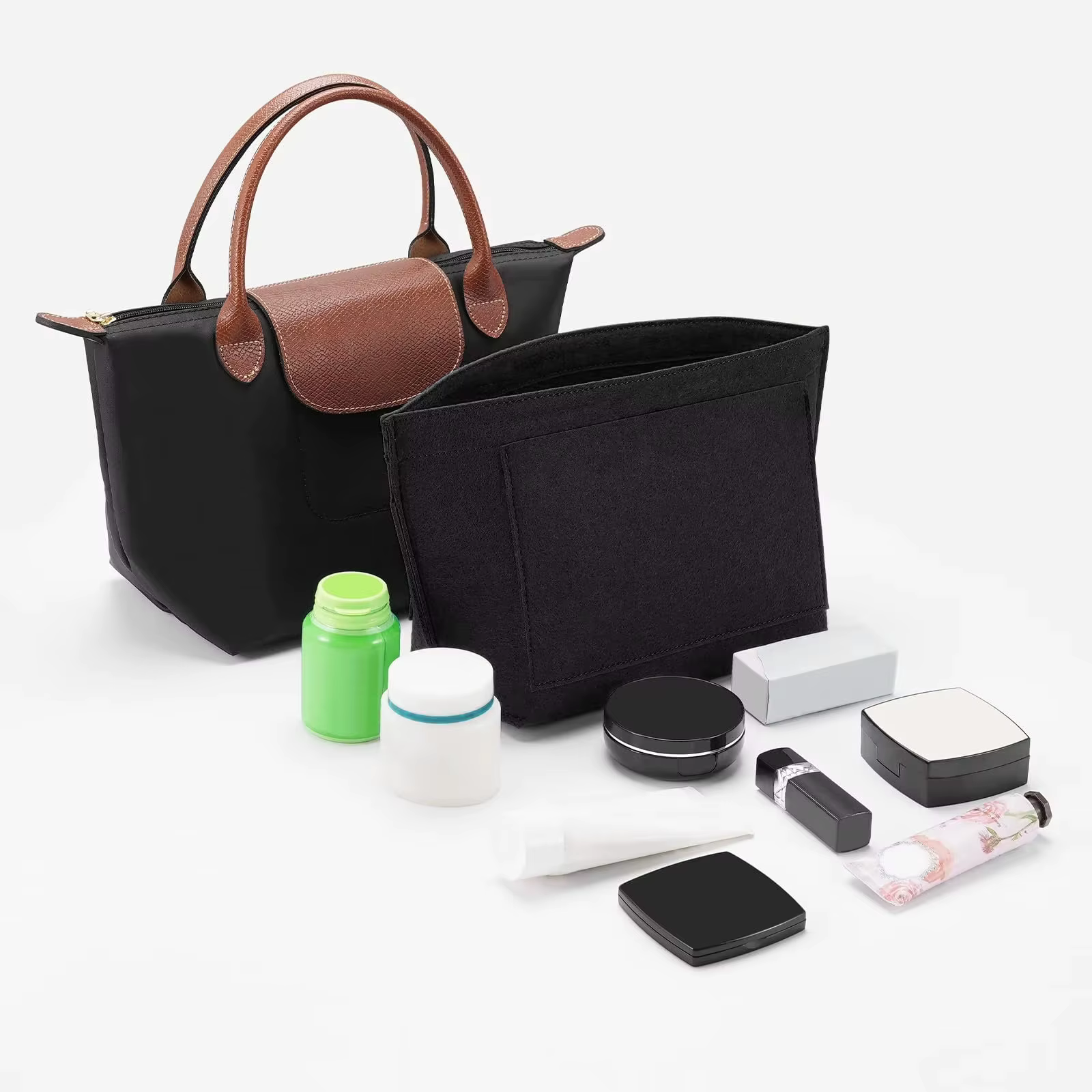 Insert organisateur de sac à main en feutre pour Longchamp Le Pliage L