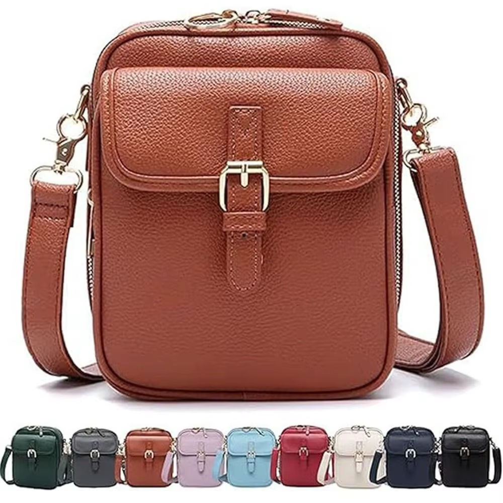 Sac messager en cuir pour femmes