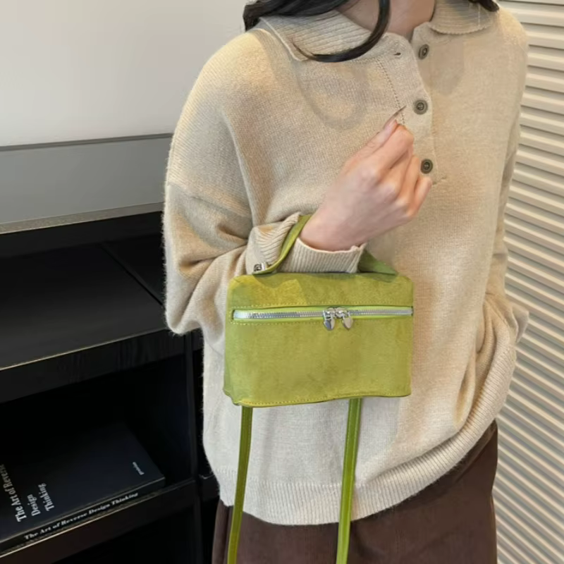 Sac à bandoulière rétro en daim pour femmes