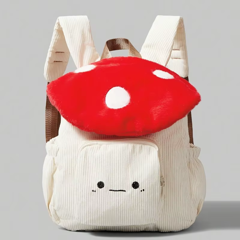 Sac à dos champignon en peluche Kawaii pour femmes