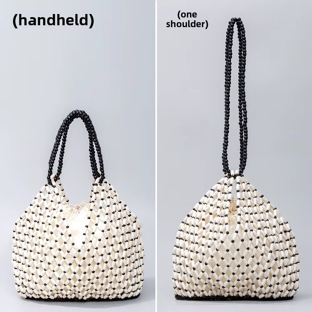 Sac à main tissé à la main avec perles pour femmes