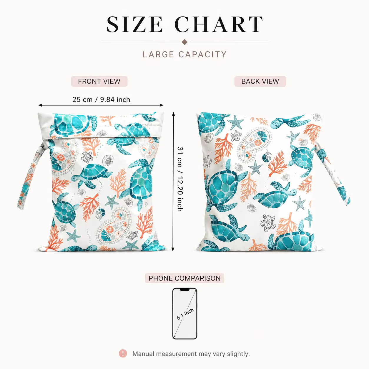 Sac étanche à imprimé tortue
