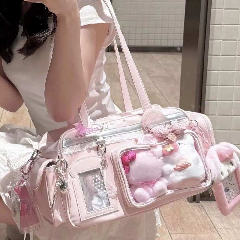 Y2K nouveau sac Ita de Concert JK sac à bandoulière de grande capacité mignon fille sac à dos Transparent exposition