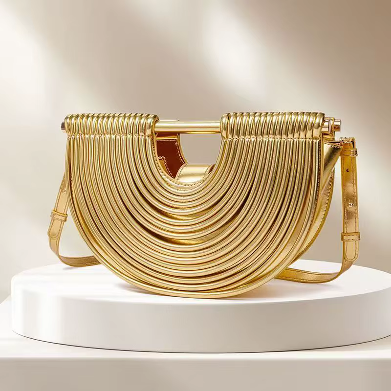 Sacs à main pour femmes 2026 nouveau or luxe marque de créateur lune tissé