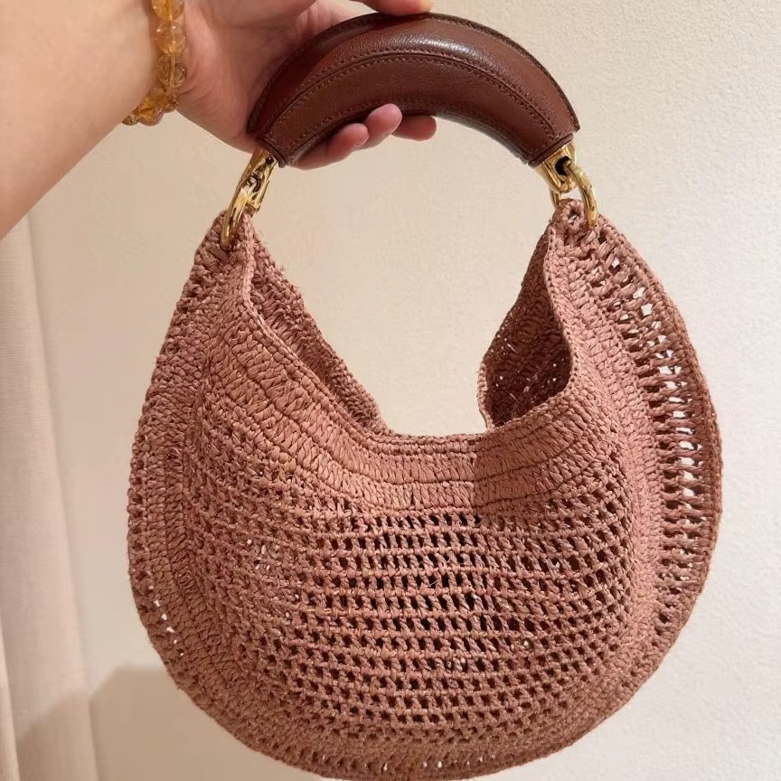 Lassic plage paille tissé sacs pour femmes de luxe sac à main design sac