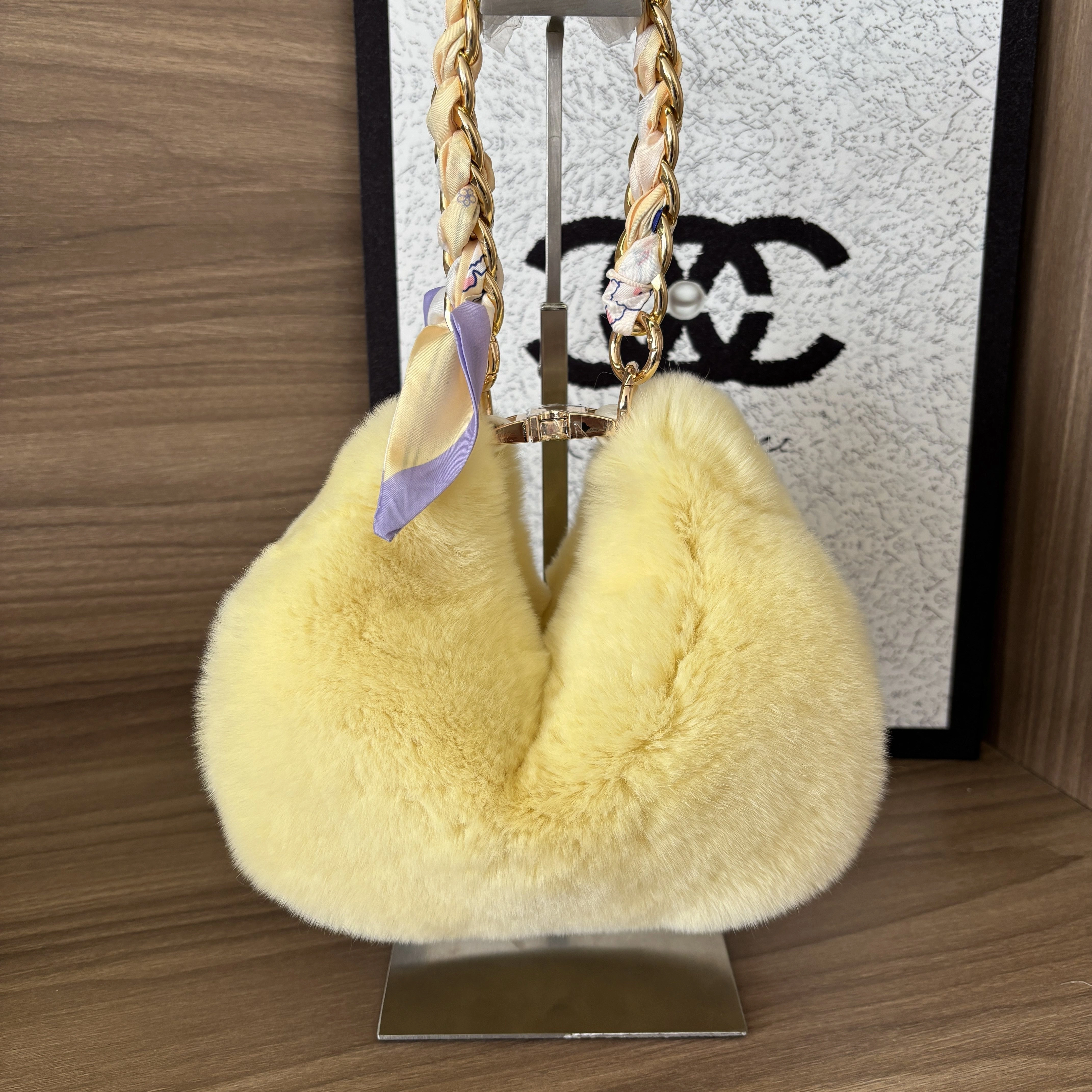 Petit sac en vraie fourrure pour femme