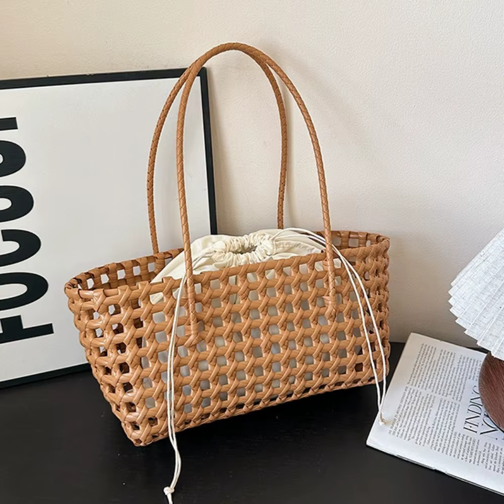 Sac à main en paille tressé à la main pour femme