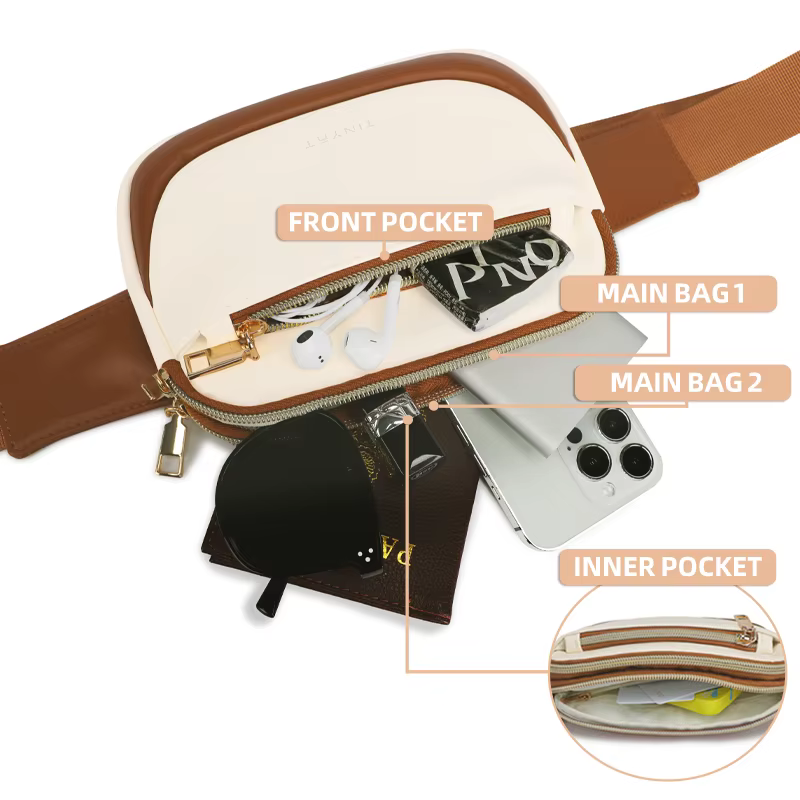 TINYAT 2025 bohème léger taille sac femme Fanny Pack Boho sac à bandoulière pour dames Festival de musique voyage sortir