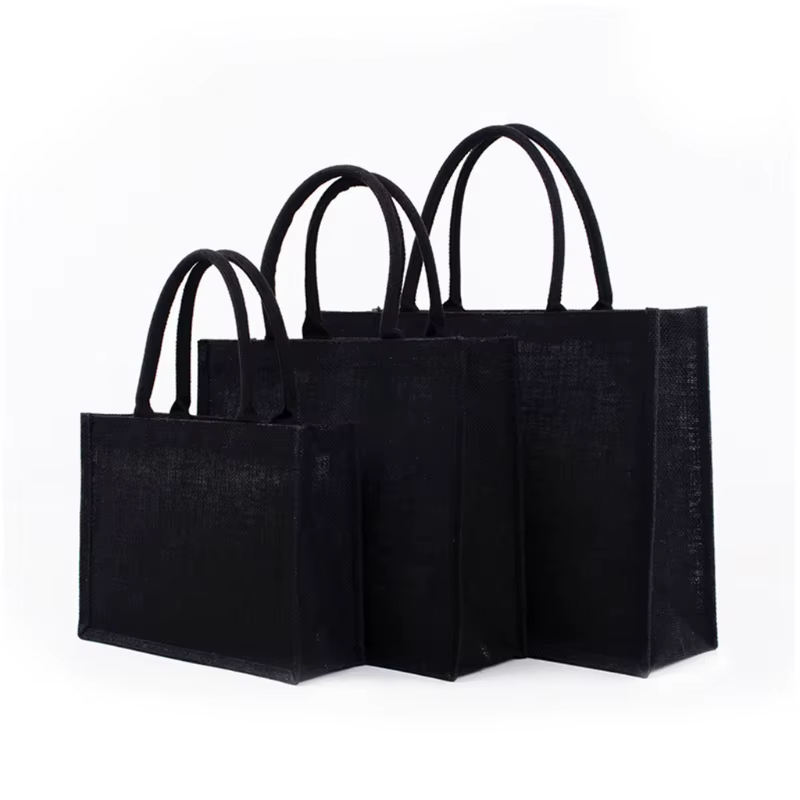 Sac à main en Jute noir pour femmes