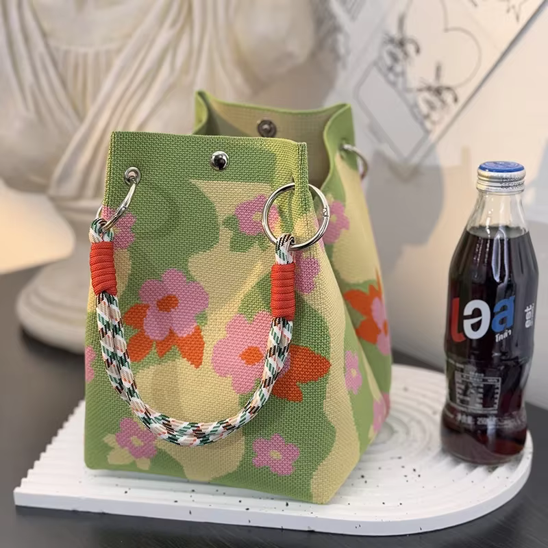 Sac fourre-tout tissé de grande capacité pour femmes