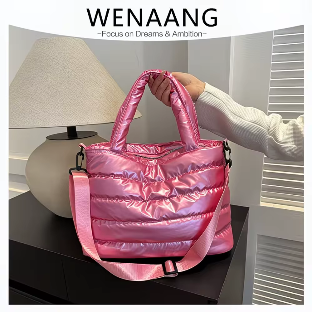 Sac à bandoulière pour femme, tendance et décontracté, sac à bandoulière matelassé minimaliste de couleur unie, sac à main multi-poches en PU avec fermeture éclair, sac à bandoulière pour femme automn