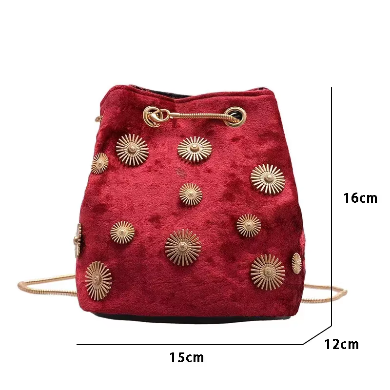 JOinitiated-Sac à main élégant en velours pour femme
