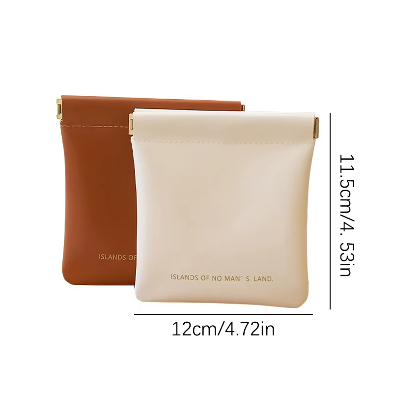 Porte-monnaie portable en cuir PU unisexe