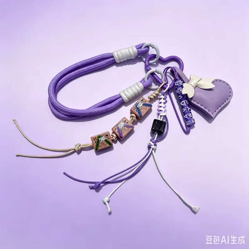 En stock : Charm de sac en corde tressée fait main Bte