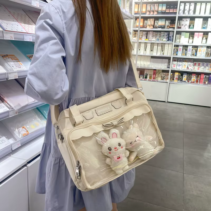 Itabag-Sac à Bandoulière en Toile Transparente pour Fille