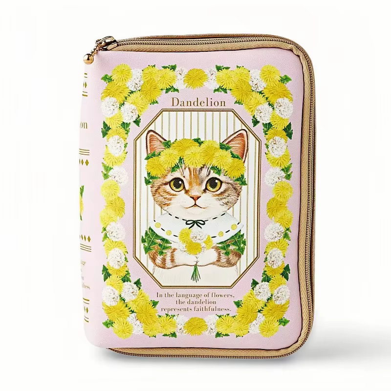 Trousse de maquillage chat plante livre d'images