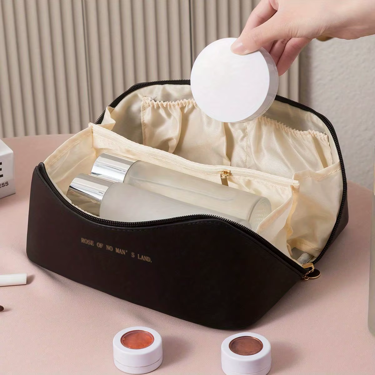 Organisateur de maquillage trousse de toilette féminine sac