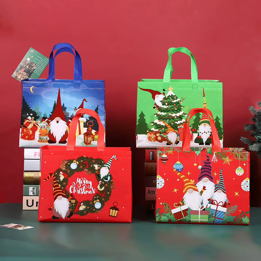 Grand Sac Cadeau de Noël avec Poignée