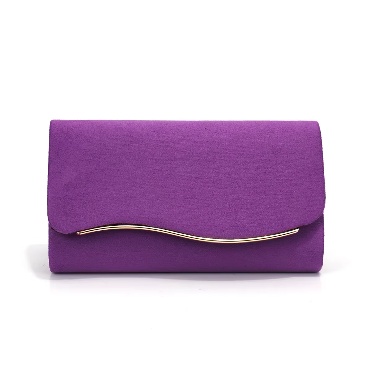 Nouvelle pochette de soirée en velours imitation daim avec chaîne décorative en métal