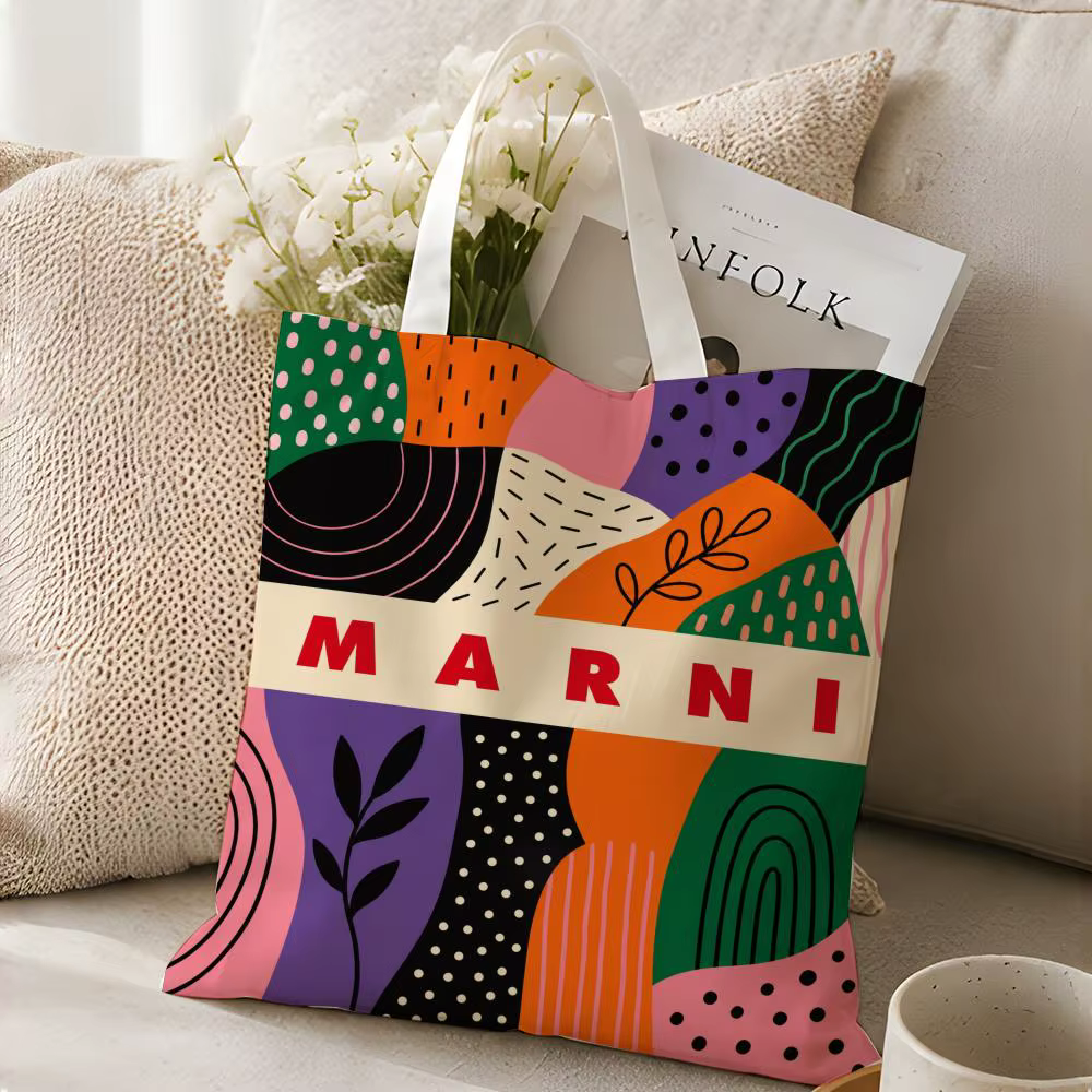 Sacs de rangement de la marque M-MARNIs, sac en toile, adapté au travail, à l'école et aux trajets quotidiens, sac de courses réutilisable.