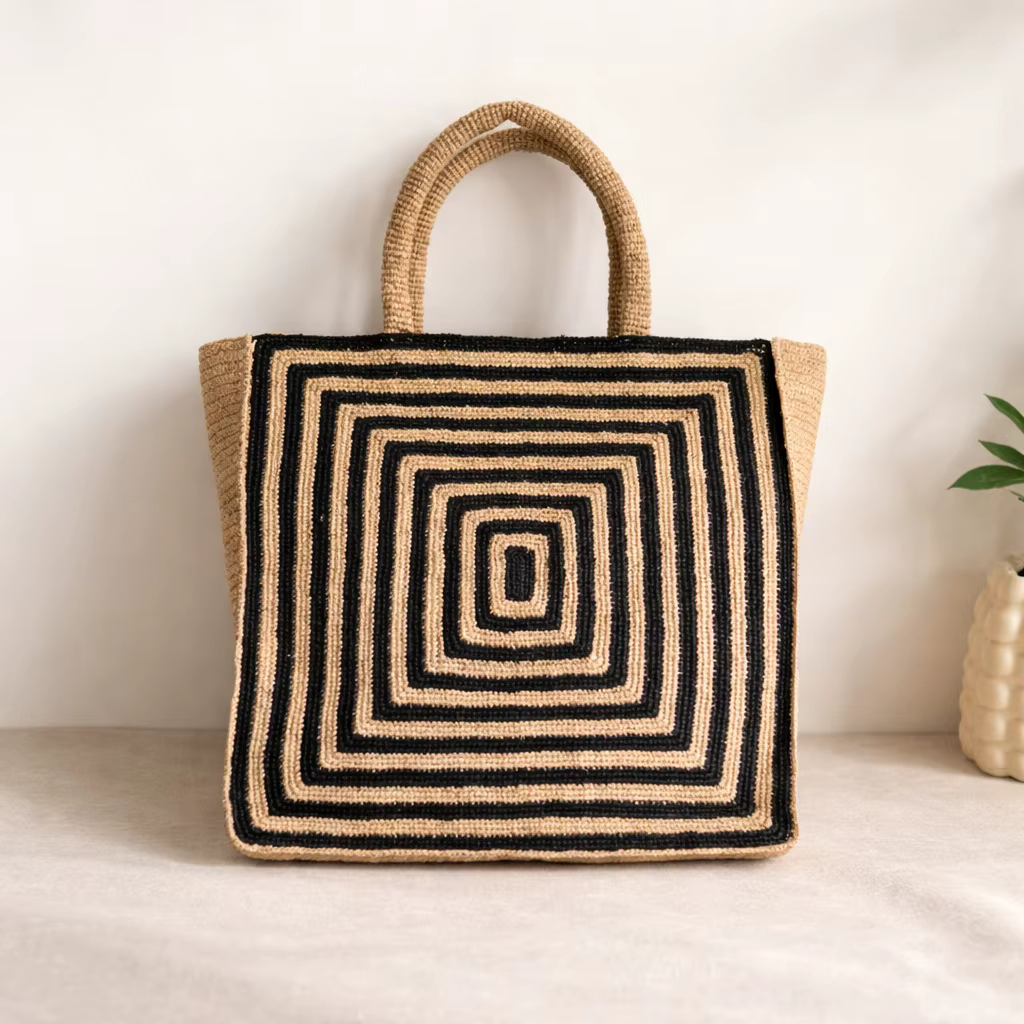Sac fourre-tout en herbe Lefebre tissé à la main