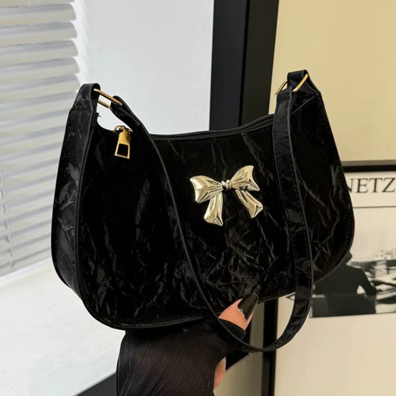 Sac à main à petit nœud doux et frais pour femmes