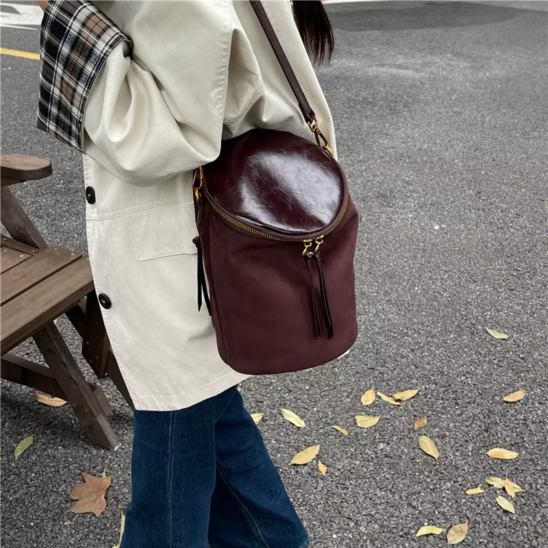 Sac à bandoulière seau Vintage pour femmes